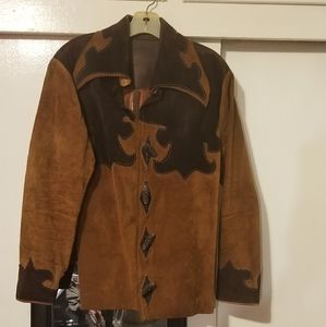 Mens suede leather jacket -authentic and  vintage!